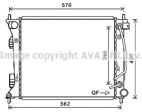 AVA QUALITY COOLING hy2433 -  Радиатор, охлаждение двигателя